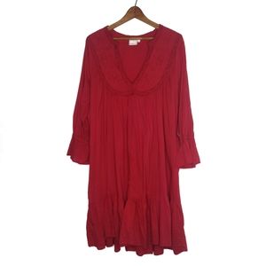 Eshakti embroidered babydoll dress red 2xl /20w